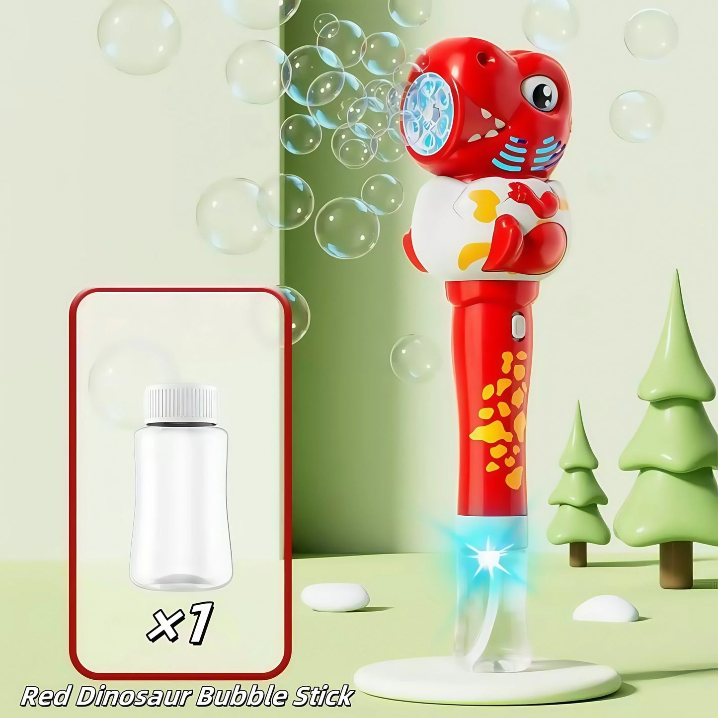 Cartoon Dinosaur Giraffe Bubble Blowing Machine for Children, Fully Automatic Handheld Bubble Stick, Luminous Bubble Toy