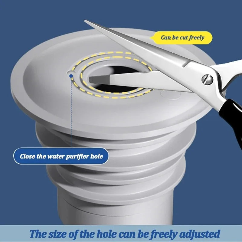 Silicone Bathroom Sewer Seal Ring Kitchen Sink Sewer Pipe Seal Plug Washing Machine Anti-odor Leakage Floor Drain Seal Connector