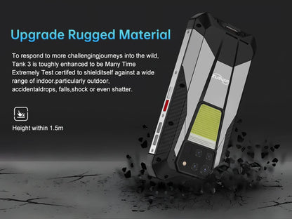 US AU EU Stock Unihertz 8849 Tank 3 Rugged 5G Smartphone 32GB 512GB 23800mAh 120W Charger Dimensity 8200 200MP 120Hz Cell Phone