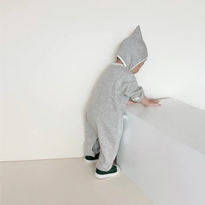 6632 Newborn Clothes 2025 Autumn New Soft Comfortable Boy's Jumpsuit Two Button Pocket Baby Girl's Climbing Clothes.