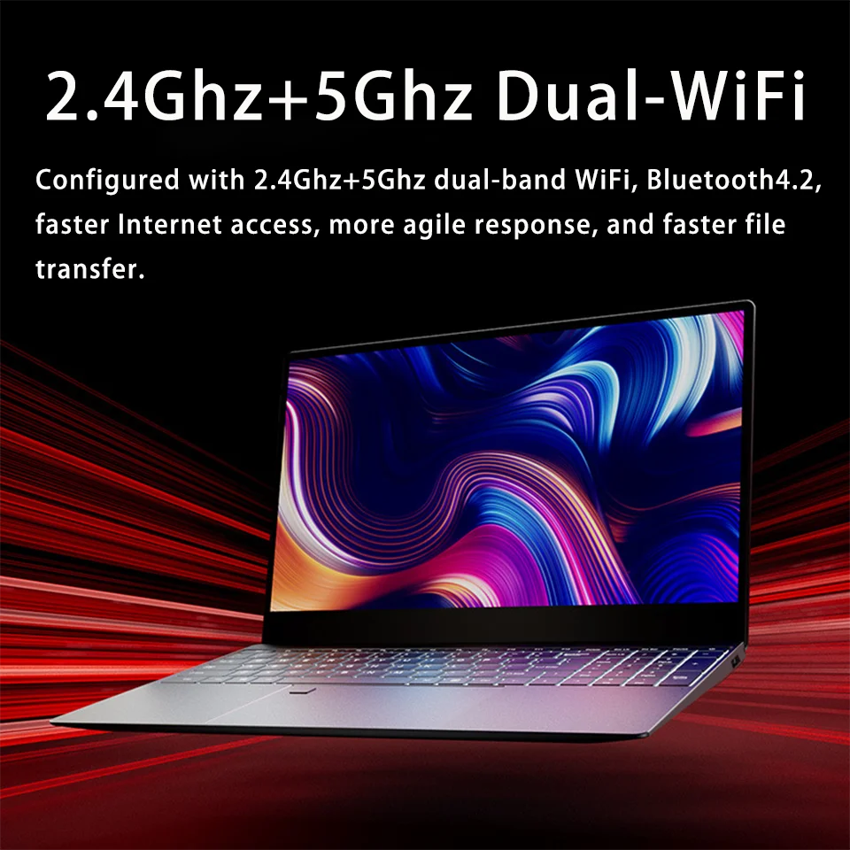 Fingerprint Unlock Intel Laptop 15.6 Inch Windows 10 11 Pro IPS Portable Laptop 12G RAM 128GB/256GB/512GB/1TB SSD HDMI Notebook