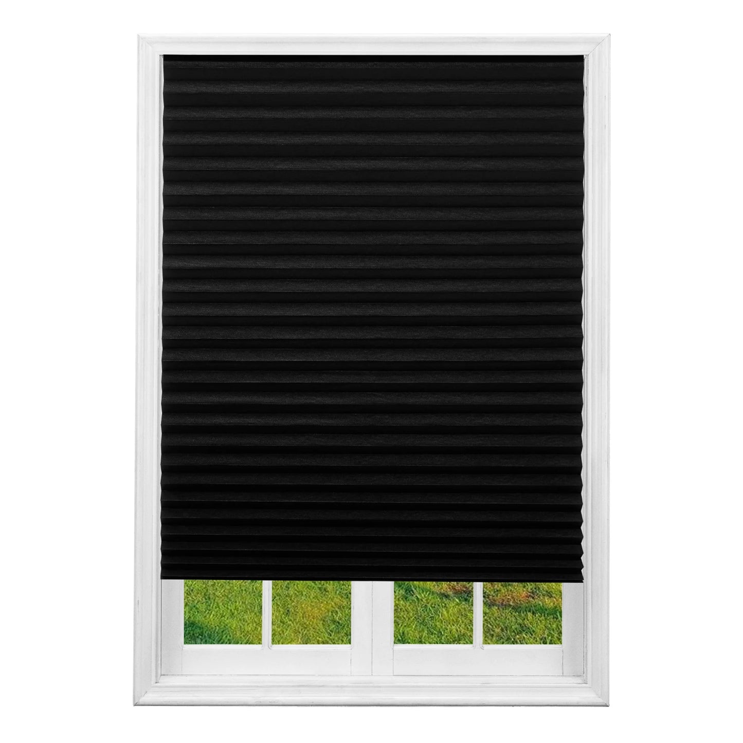 1Pc Shades Self-adhesive Half/Full Windows Nonwoven Folding Curtain Bathroom Balcony Living Room Balcony Curtains Pleated Blinds