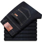 Men's Soft Straight Denim Pants 2025 Autumn Classic Business Black Biker Jeans Overalls Masculino Pantalone Hombre Mannen Homme