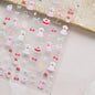 5D Pudding Jelly Dessert Fruit Cherry Pink Claw Print Bowknot Tie knot Love Heart Stars Nail Art Sticker Adhesive Manicure Decal