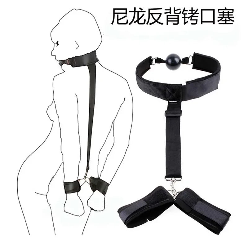 Sexual Bondage Restraint Kit BDSM Leather Thigh Sling Breast Belt Rear Handcuffs Spread Legs Slave Fetish Anal Hooks Fetish