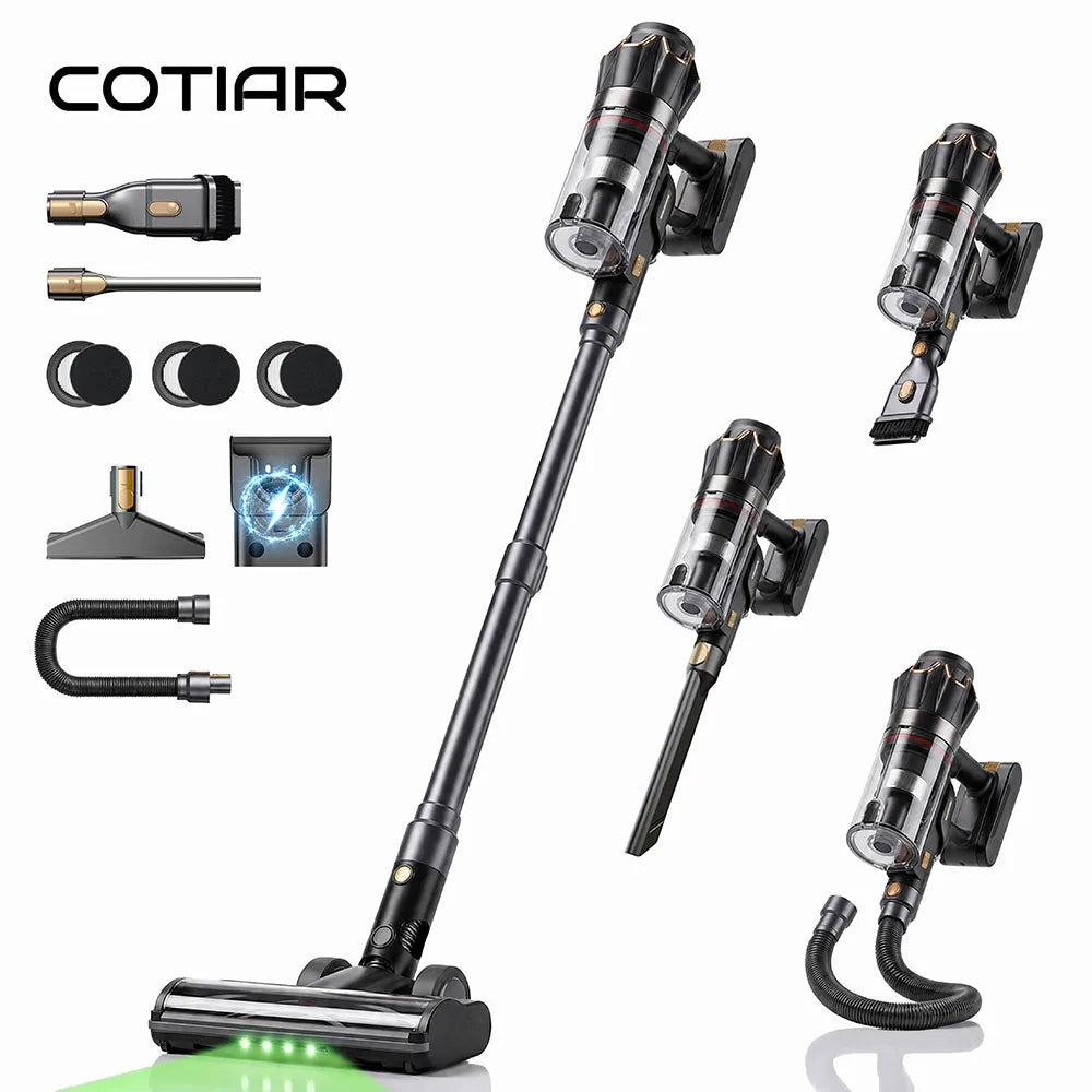 COTIAR V30 PRO 75kPa 800W Cordless Vacuum Cleaner Strong Suction 95 Mins Runtime Handheld Home Appliance Portable Removable Battery