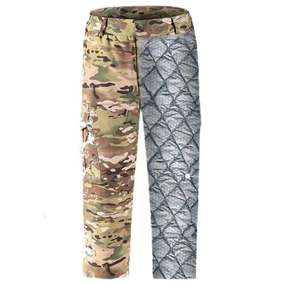 –22℃ Winter Warm Cargo Pants Men Casual Loose Multi-pocket Padded Trousers Combat Camouflage Tactical Work Pant Male Clothing