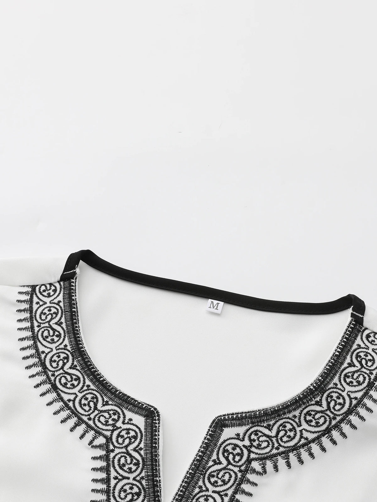 White Muslim Short Sleeve Embroidery Kaftan 2025 New Islamic Garment Elegant Female Summer Clothing