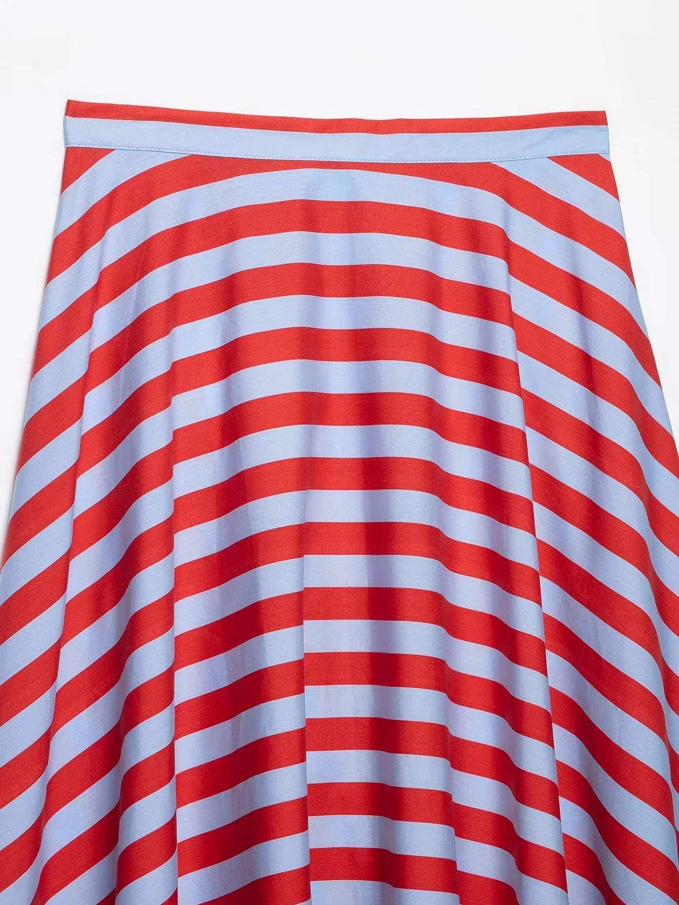 KONDALA Holiday Casual Chic Women Long Skirt Striped Zipper A-Line Draped Skirt Fashion 2026 Summer Fall Night Out Party Skirt