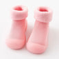 Baby Winter Booties Non-Slip Soft Sole Shoes with Cotton Socks Warm Fleece-Lined Infant First Walkers for Boys Girls 0-4T