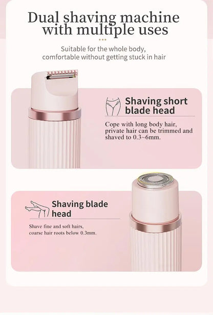Electric Razor for Women Bikini Underarm Lady Facial Razor Waterproof Double Head Hair Removal Epilator Electric Female Trimmer