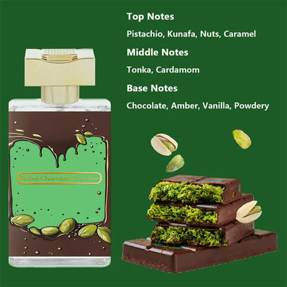 Sweet Chocolate Unisex Perfume 100ml Sweet Fragrance Long-lasting Scent Body Spray Creative Design Must-have For Daily Commutes