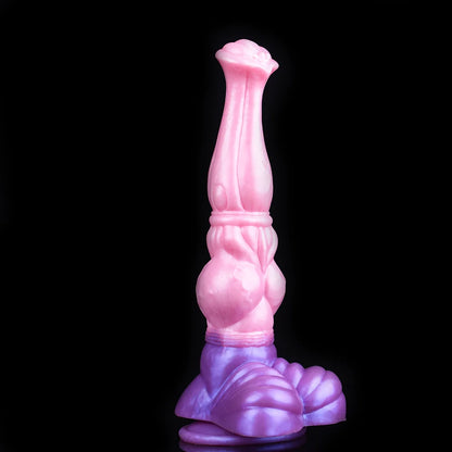 FAAK Silicone Long Penis Fantasy Knot Horse Dildo With Sucker Sex Toys For Women Anal Plug Female Masturbator Adult Games