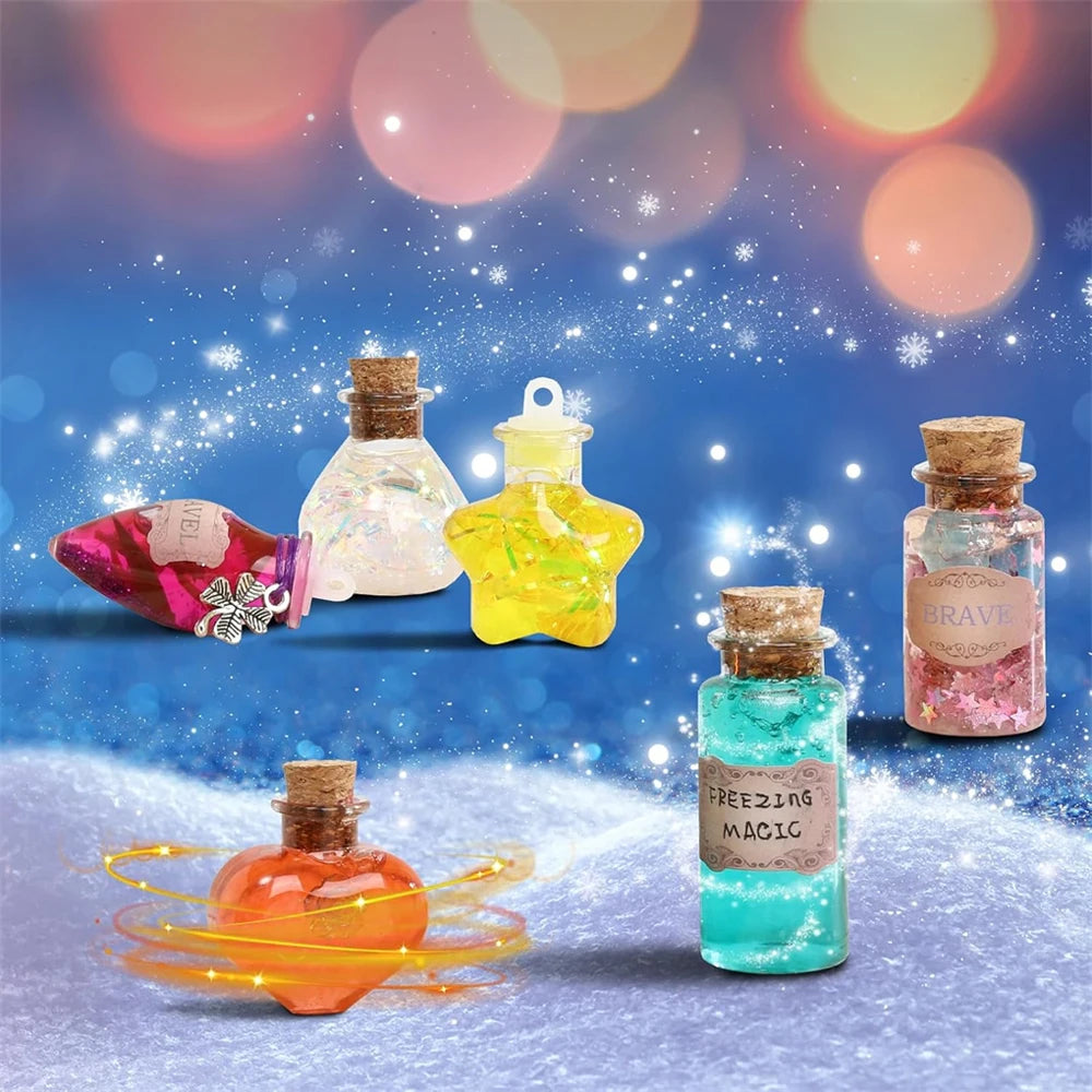 DIY Fairy Magical Potions Kit for Kids Potion Making Set Fairy Potion Bottles Craft Toy Science Set Magic Kits（24pcs)）