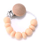BPA-Free Silicone Pacifier Clips Chain with Beads Dummy Clip Holder Soother Teething Toy Chew Gift for Babies