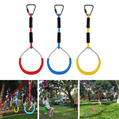 Children's Outdoor Gymnastics Rings Climbing Short Rope Horizontal Bar Children's Grip Strength Training Children's Fitness Toys