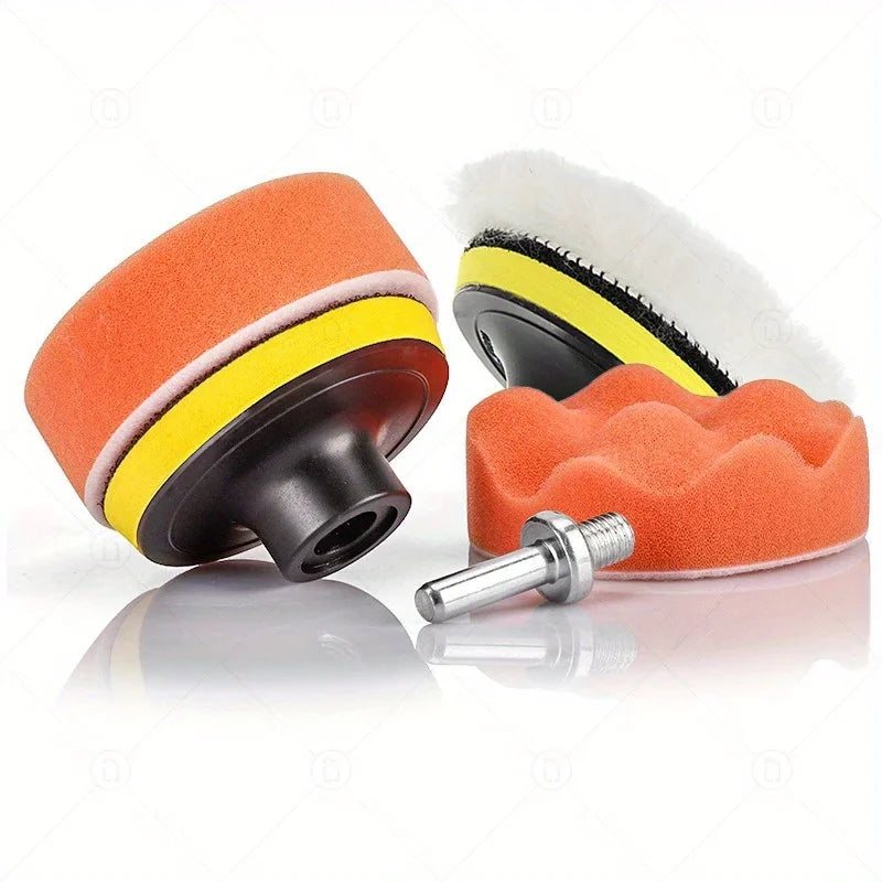 35pcs Headlight Repair Restoration Kit Car Polishing Disc 3inch 75mm Auto Waxing Sponge Sanding Pad With Sandpaper For Car Detai
