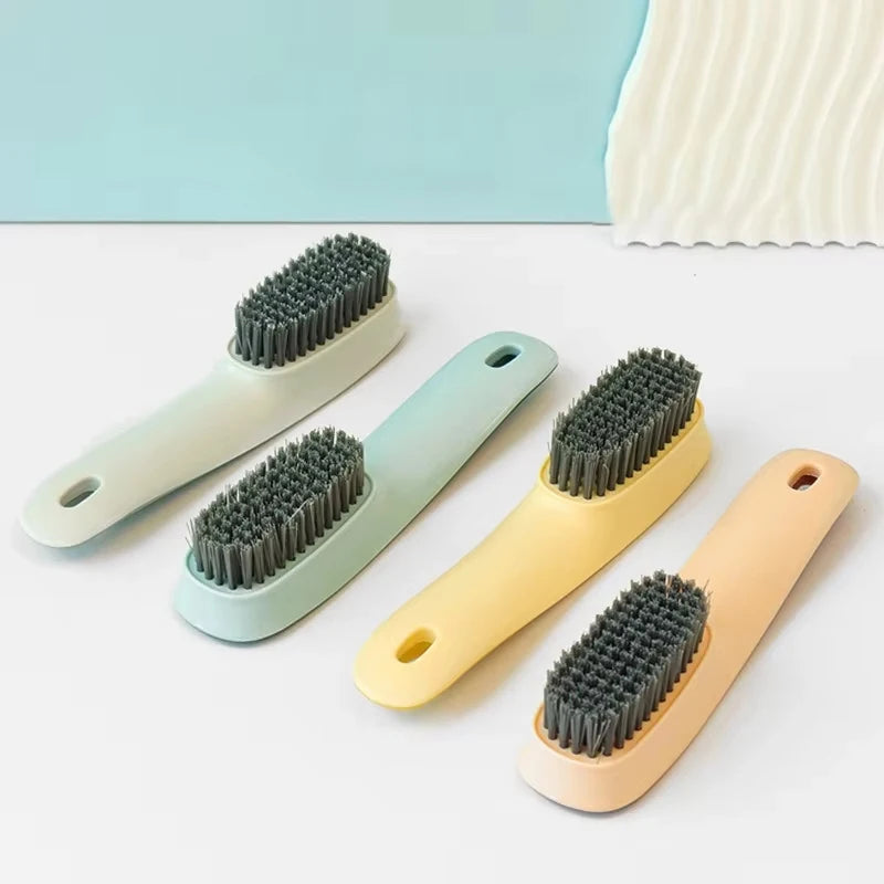 Home-use Long-handled Shoe Brush Multi-functional Cleaning Brush Laundry Bathrooms Hard Floors Plastic Handle Shoes Brush