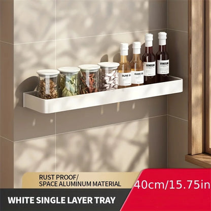 30-50Cm Kitchen Seasonings Rack Pepper Wall-Mounted Hook Cabinet Storage Spatula Tool Storage Kitchen Accessories