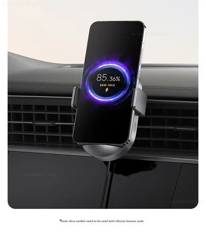 50W Wireless Car Charger Set Smart Fast Quick Charging Support Power-Off and Inductive Expansion Phone Holder Auto Parts
