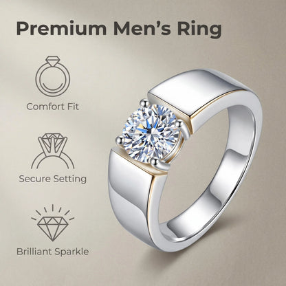 Moissanite Couple Ring For Women Man 925 Silver Stone Match Dia Wedding Band Bride S Sterling Silver White Gold 2.00ct