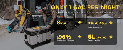 TB10 8KW Toolbox Diesel Air Heater 12V/24V/220V With Adapter/Auto Thermostat/Bluetooth App/Display For Truck Car Parking Heater