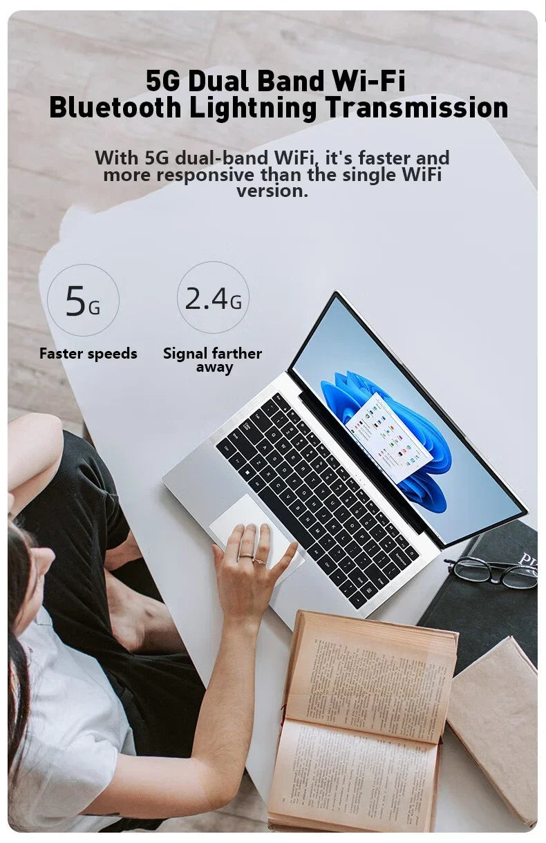 2026 NEW 14.1" Laptop Intel Core i9-9900 32GB 2TB Gaming Computer PC Windows11 Gamer office Ultra Slim Notebook 1920*1080