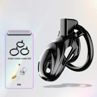 New Sissy Simulation Vagina Chastity Cock Cage Sex Toy with 4 Size Cock Ring Bdsm Penis Urethral Lock Adult Toy for Men