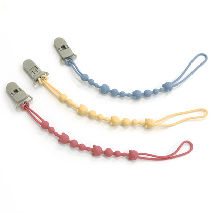 Soothing Pacifier Anti-chain Baby Stroller Teether Anti-loss Chain Baby Silicone Pacifier Clip Toy Biting Glue Lanyard