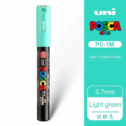 1pcs Japan UNI POSCA Markers PC-1M/3M/5M Acrylic Graffiti Pen Waterproof DIY Stackable Color Art Painting School Supplies