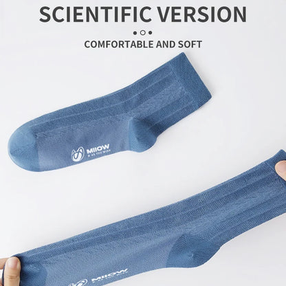MiiOW 5 Pairs/Lot Cotton Socks Men's Casual Dress Socks Printing Winter Warm Long Male High Quality Colorful Socks For Man Gift