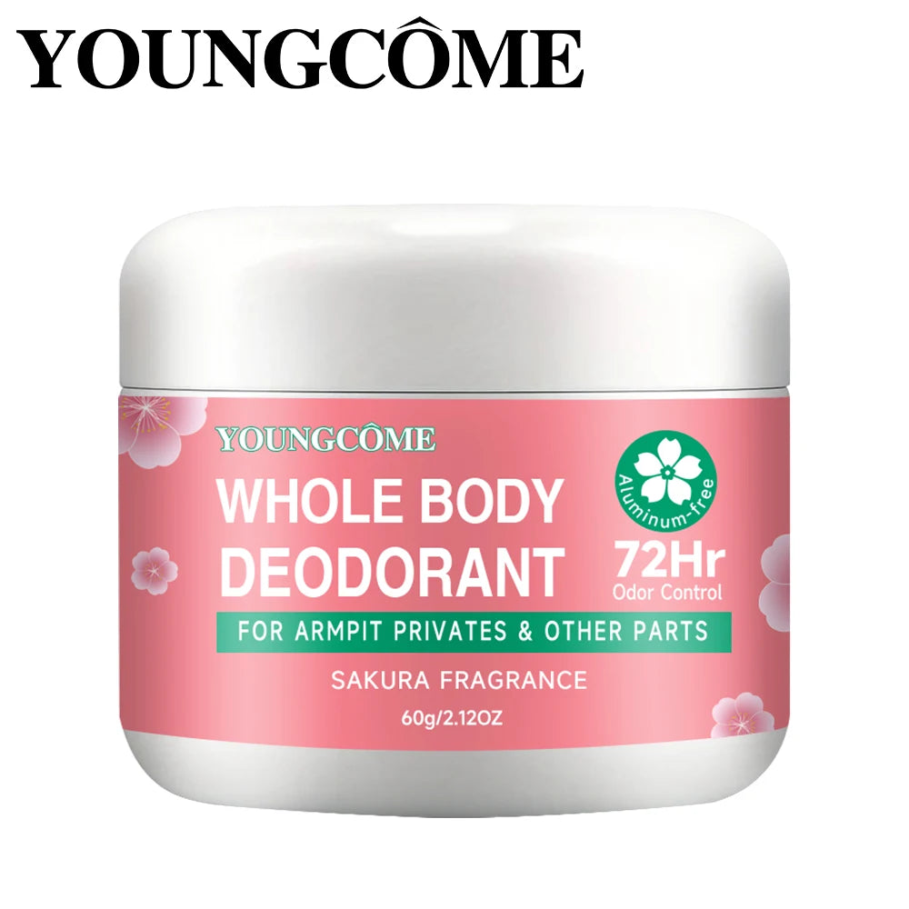 Natural Whole Body Deodorant for Men & Women - 72H Long Lasting Odor Protection, Aluminum-Free, Moisturizing & Gentle for Sensit