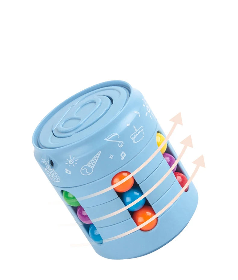 Multiple Functions Fidget Spinner Magic Colorful Beans Finger Spinning Relieves Stress Decompression Tool For Children And Adult