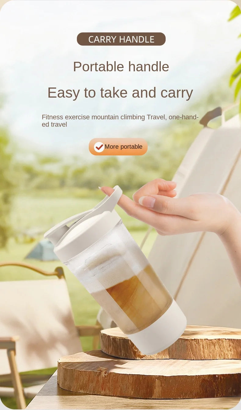 New Detachable Electric Mixing Cup Electric Protein Powder Shaker Cup USB Rechargeable Reusable Suitable For Lndoor/Outdoor Use
