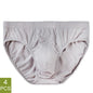 4 Pcs/Lot Men's 100% Cotton Breathable Briefs Comfortable Male Underwear Lingerie Panties Underpants Plue Size Xl -5Xl