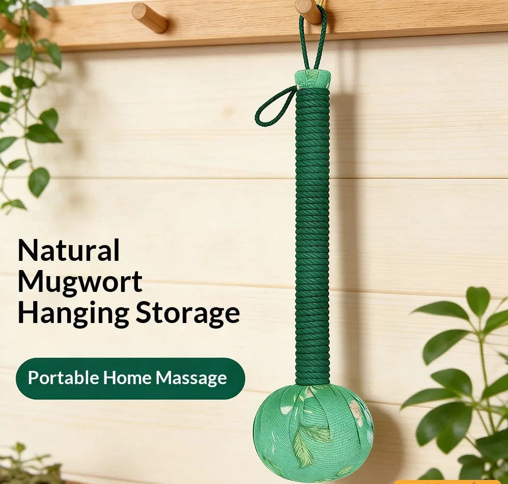 Long Handle Moxa Massage Hammer – Manual Body & Back Massager (Nylon, Lymphatic Drainage)
