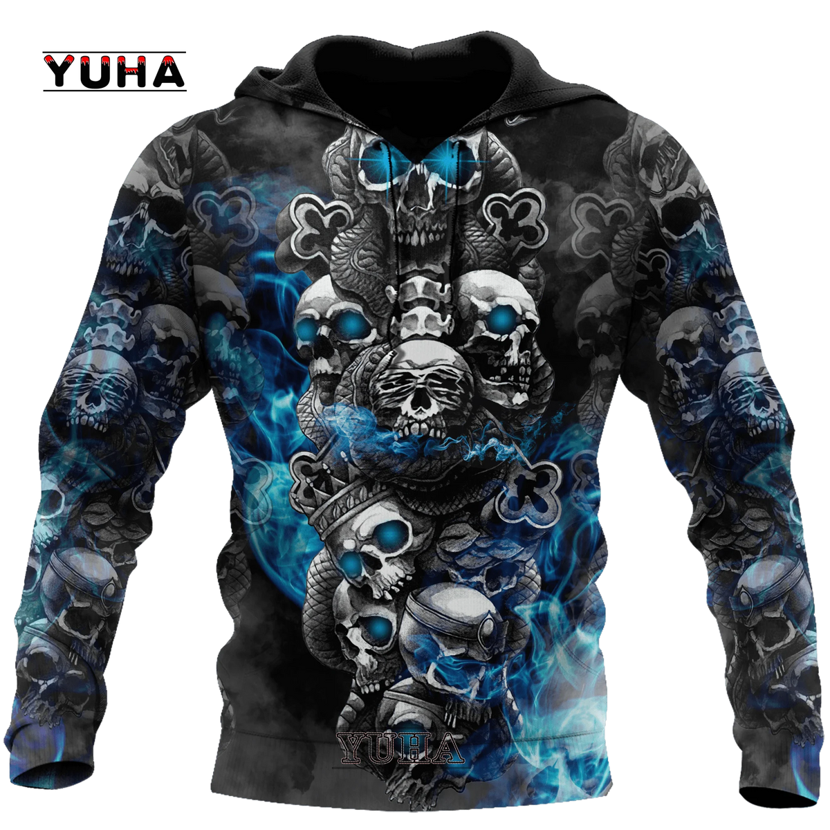 Dark  Red Skull Tattoo 3D All Over Printed Men's Hoodie & Sweatshirt Spring and  Autumn Unisex  Hoodies Casual Sportswear