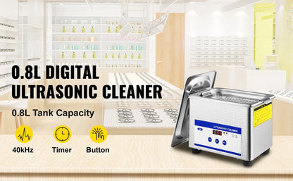 SucceBuy 800ml Ultrasonic Cleaner Portable Cleaning Washing Machine 35W Mini Lave-Dishes Ultrasound Bath Sonic Home Appliance