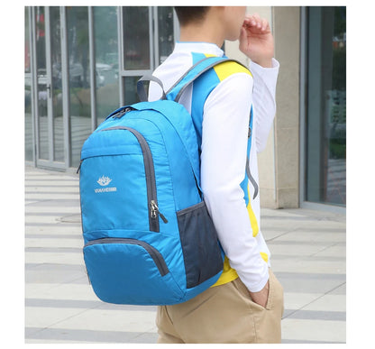 23L Packable Backpack Foldable Ultra Light Outdoor Duffle Bag Big Folding Knapsack Hiking Travel Rucksack Mountaineering Daypack
