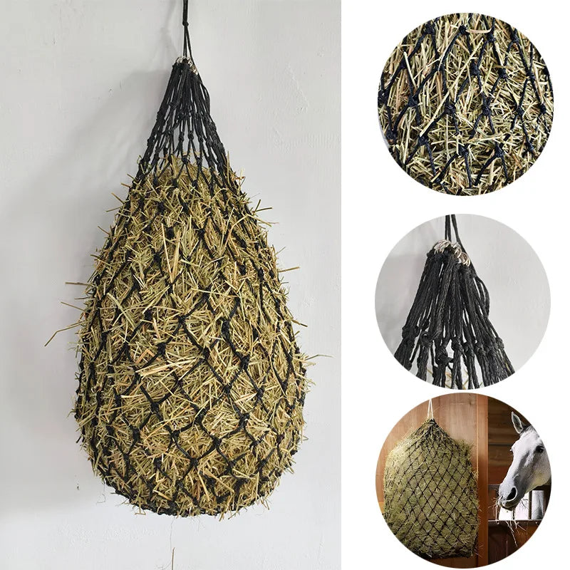 Durable Slow Feed Hay Net Large Capacity 36 inch Horse Hay Bag Hanging Hay Feeder Bag for Horses Goat Sheep 1Pc