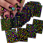 3D Colorful Flowers Cherry Blossoms Rose Daisy Nail Decals 20/30/60/70/90pcs Cute Heart Nail Sticker Manicure Decoration 5.5*6cm