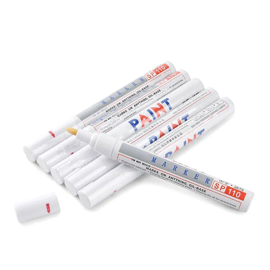 Car Scratch Repair Pen White Multi- -Up Paint Marker for Auto Tire Rim Scratch Concealing Oxidation Resistance