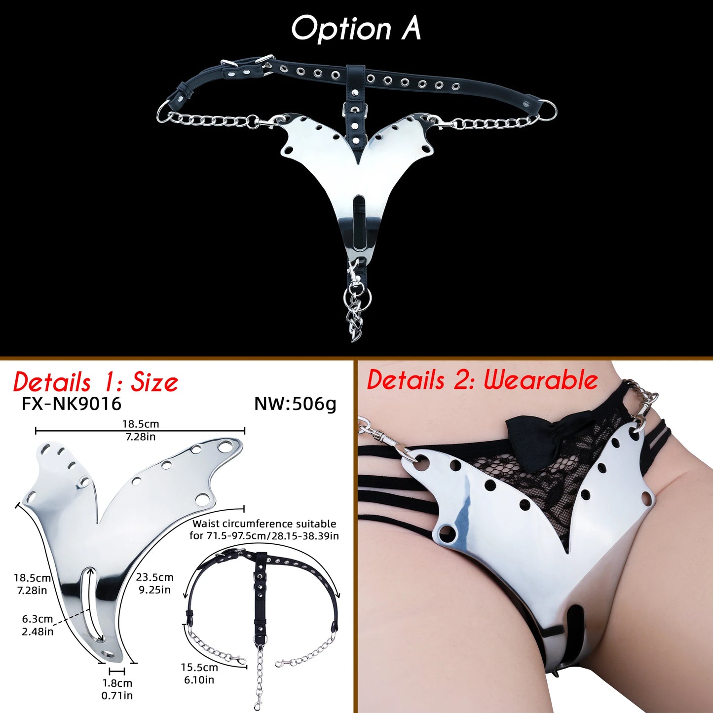 SHAZ Sexy Thong Women Panties Stainless Steel G strings Adjustable Waist Pant Heavy Bdsm Briefs Chastity Belt Sex Toys for Women