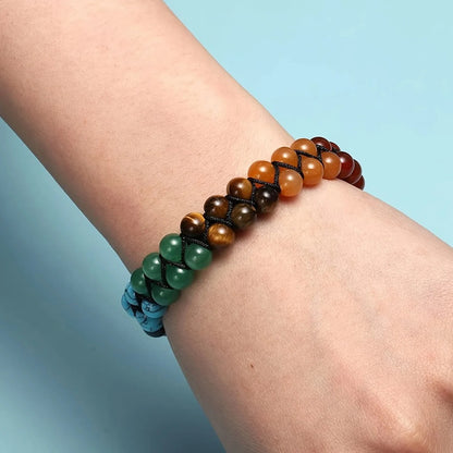 Chakra Treatment Crystal Bracelet Yoga Stone Adjustable Beads Bracelet Meditation Relaxation Anxiety Women's Bracele