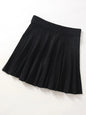 Autumn Knit White Mini Pleated Skirts For Women A Line Skirt Gray High Waist Women Knitted Pleated Short Skirts Korean Fashion