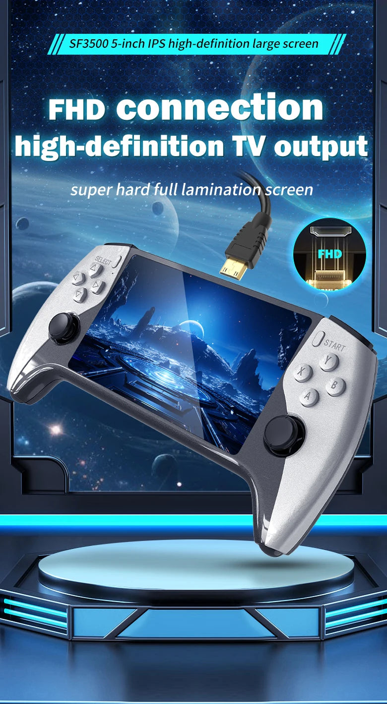 Pocket Game Console 5.0 Large Screen High Definition Retro Style Miniature Dual Joysticks Two-player Fighting Arcade-style
