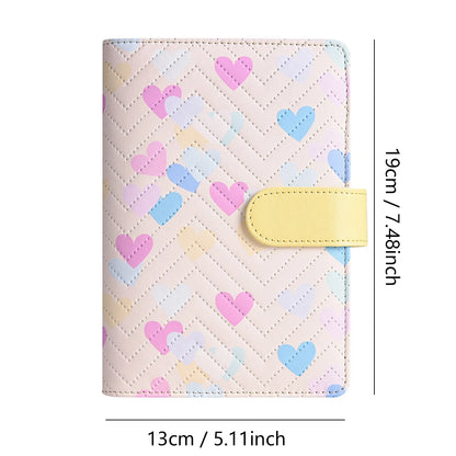 A6 PU leather binder economy 6-ring notebook, stylish design, personal notebook binder cover, can be used for cash budget storag