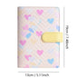 A6 PU leather binder economy 6-ring notebook, stylish design, personal notebook binder cover, can be used for cash budget storag