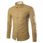 14 Colors Solid Color Men's Fashionable Candy Color Shirt Men's Casual Long Sleeve Shirt for Men