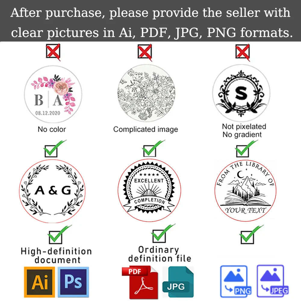 Wedding Embosser Stamp LOGO Custom Personalized Embossing Seal Customization for Letter Head Wedding Envelope Graduation Decora